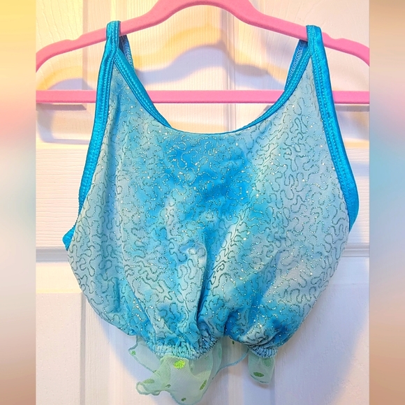 Disney Cruise 3pc mermaid, Bathing suit outfit girls size 14, blue & green - Picture 4 of 6